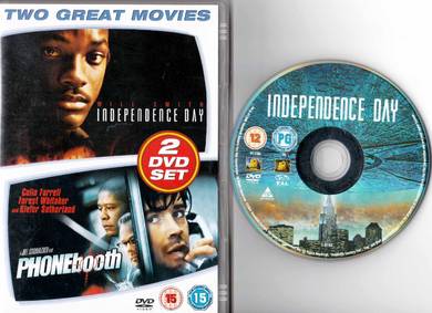 Ori DVD INDEPENDENCE DAY & PHONEBOOTH Double Movie