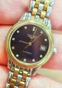 Longines Flagship Two-tone Black Dial Diamond Wome