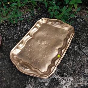 Antique Dulang Hiasan 33X22cm Tembaga Brass Tray