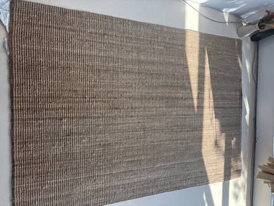 Natural Jute Striped Area Rug