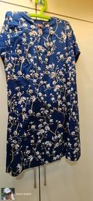 Baju Kurung Cotton Blue Base