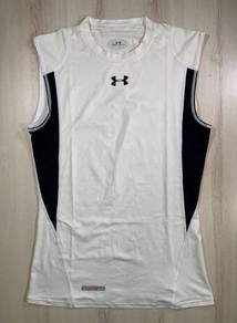 Under Armour White Sleeveless Fitted Tee #DR1 Used