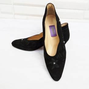 Kenzo Floral Embroidery With pearl Suede Leather K