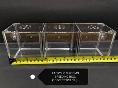 Acrylic Triple Fish Breeding Box Aquarium Tank