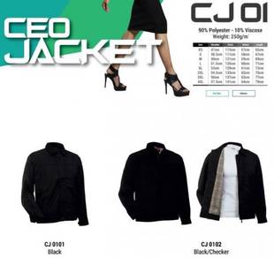 CEO Jacket 90% Poly 10% Viscose Black CJ0101