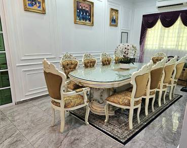 Meja Makan Jati Gred B