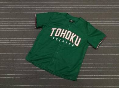 TOHOKU RAKUTEN HIJAU BASEBALL JERSEYS saiz L TO XL