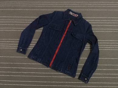 Unisex Volcom denim jacket tee M