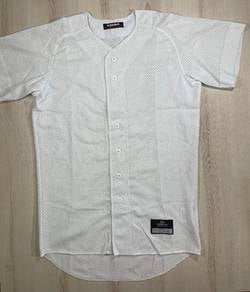 Descente White Baseball Jersey #BT Used
