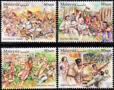 Mint Stamp Battle Sites Malaysia 2016