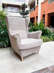 Ikea STRANDMON wingchair in KELINGE BEIGE CORDURO