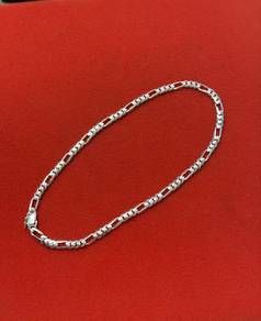 Silver Figaro Link Design Necklace