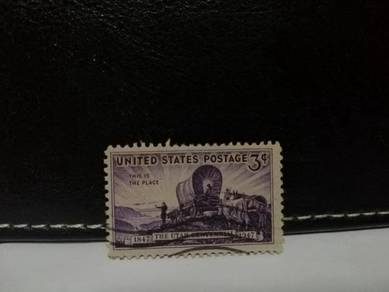 1947 USA Stamp Wagon Cow Horse Transport 1847 Utah
