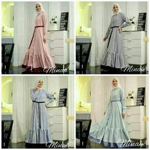 Pre order Muslimah long sleeve Minah maxi dress