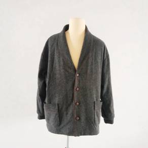 DAKS London Men's Oversize Wool Cardigen