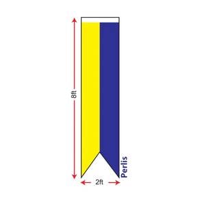 Bendera Perlis (Polyester) 2 x 8ft