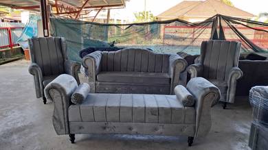 Sofa chesterfield jahit TANGAN