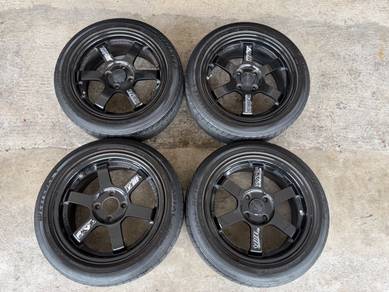Rim te37 hitam thailand 15 inch axia bezza swift