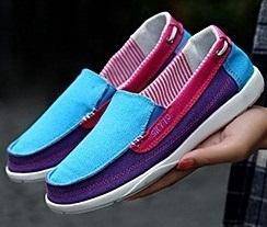 A[PROMO] Blue Purple Pink Loafers Slip On Shoes