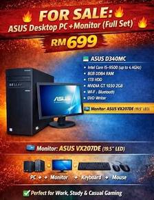 ASUS PC Full Set + Monitor (i5 / 8GB / GT 1030)