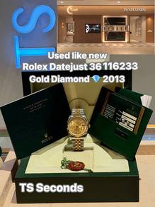 Rolex Datejust 36mm 116233 2013 Gold Diamond