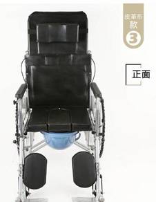 Wheelchair toilet bowl wheel chair reclining push
