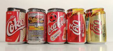 Coke Coca-Cola Football Edition Cans