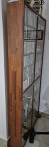 Custom made wooden CD / bluray cabinet with glass 