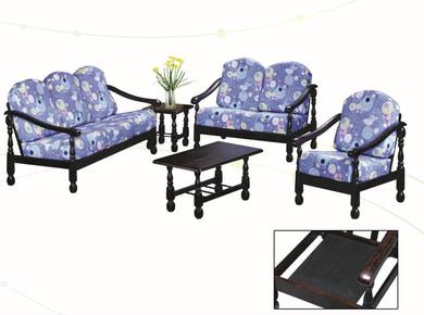 Full Set Wooden Sofa Set With Cushion WS530
