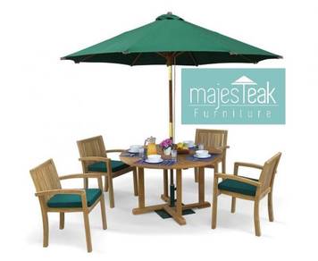 Outdoor teak dining set