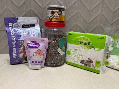 Hamster food and bedding