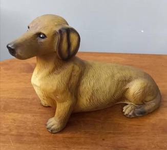 Vintage ceramic dachshund statue