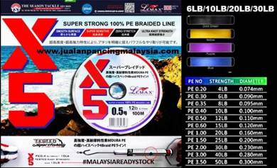 Lemax x5 ul 100% super strong pe braide line 100m