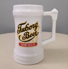 Tuborg beer export quality mug white