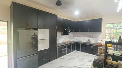 kitchen cabinet counter table fluted panel wardrob