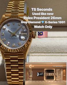 Rolex President 26mm 69178 Grey Diamonds