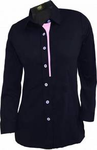 Baju Kemeja Korporat Female FC992 Navy Blue Purple