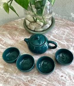 NEW Mini Glazed Chinese Teaset - Aqua Green