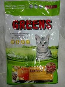 Greens Seafood Cat Food Makanan Kucing Ikan 8kg