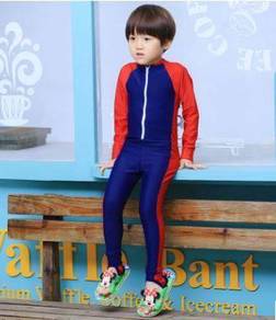 Baju renang swimsuit Long Sleeves DARKBLUE BOY/GIL