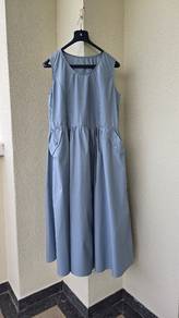 Light-Blue Sleeveless Midi Dress