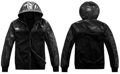 W9139 Stylish Black Hoodie Sweater Jacket Hitam
