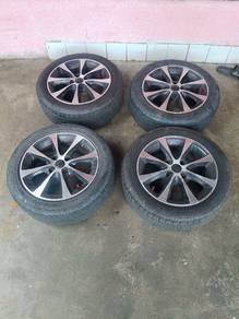 pcd100 rim 15 original perodua siap tayar baru2026