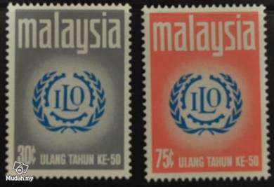 Mint Stamp 50th Labor Organization Malaysia 1970