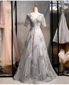 Silver wedding evening prom dress gown RBP1254