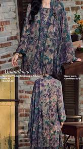 Noorma Printed Kebarung in Rasberry