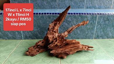 Driftwood  kayu aquascape tank set 2pcs