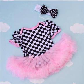 BABY GIRL TUTU ROMPER w/o HEADBAND2