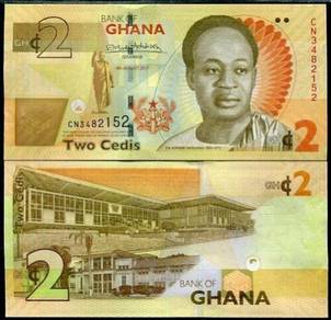 GHANA 2 CEDIS 2017 P 37A NEW unc