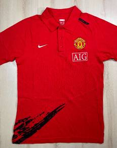 Nike Manchester United Red Collar Tee #BK Used